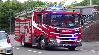 Shrewsbury NextGen Scania P360 Pump turnout with lights amp sirens  Shropshire Fire amp Rescue Service [upl. by Aniaj]