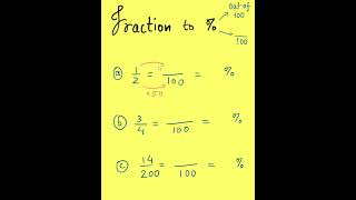 Fraction to Percent  converting fraction to percentage  NCERT  CBSE  GCSE  IGCSE  IB [upl. by Elynad]