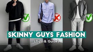 LOOKING GOOD AS A SKINNY GUY Fashion Tips for Slim Guysmenfashion [upl. by Tebazile]