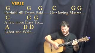 Farther Along HYMN Guitar Lesson Chord Chart in G with ChordsLyrics [upl. by Esilanna]