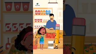 Shop waly ny gharib bachi ko Aata udhar nhi dia ytshorts animation youtube [upl. by Eelek]