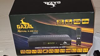 Gazal Royal R800 Max 4K Uydu Alıcı Kutu Menü Açılışı [upl. by Wenn]