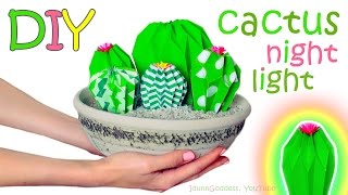 How To Make a Cactus Farm Nightlight – DIY Cacti Night Lights Out Of Paper [upl. by Dibru]