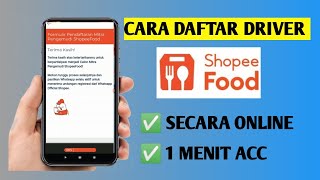 Cara daftar Shopee food driver terbaru  cara daftar driver shopeefood terbaru [upl. by Nniw]