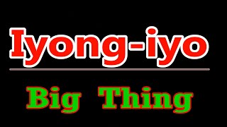 ♫ Iyongiyo  Big Thing ♫ KARAOKE VERSION ♫ [upl. by Adnam726]