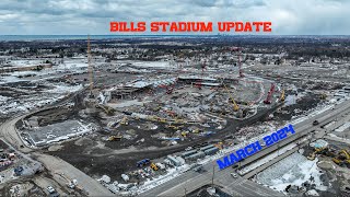 Buffalo Bills New Stadium Update March 21 2024  Drone Video [upl. by Ahseekal]