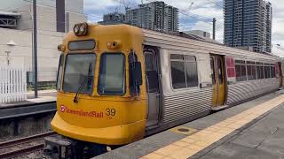 Cleveland EMU39 Departing South Brisbane Train Station Platform 1 [upl. by Spring]