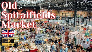 London Old Spitalfields Market Visual Walking Tour🇬🇧 England United Kingdom 15 Mins ASMR  4K 英國實況街景 [upl. by Aseen]