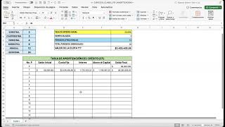 TABLA DE AMORTIZACION CF [upl. by Hagai]