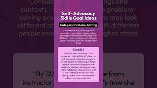 ProblemSolving SelfAdvocacy Skills IEP Goal Ideas [upl. by Cordier536]