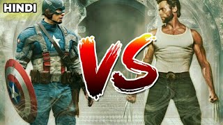 Captain America Vs Wolverine in Hindi Fully Explained  Superhero Vs battles in Hindi Komician [upl. by Nosinned]