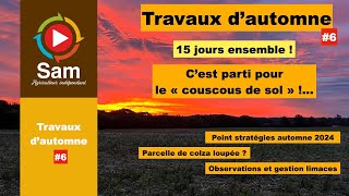 Travaux dautomne 615 jours ensemble Les vers anéciques tournesol stratégies de travail du sol [upl. by Bywoods]