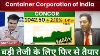 Container Corporation of India Ltd Share Latest News Concor Share Price Target  CCI share [upl. by Rosalie]