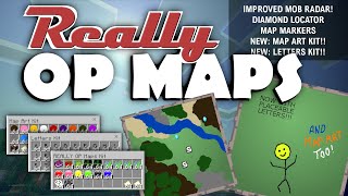 Insane Maps Addon For Minecraft Bedrock  Markers Diamond Locator Mob Radar Letters And Map Art [upl. by Anaihs871]