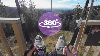 Christchurch Adventure Park  Zipline  The Long Ride  360 Video [upl. by Preiser1]