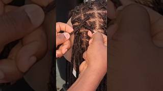 quotOverhand Center Cornrow Tutorial Sleek amp Neat LocStyling cornrows locsquot [upl. by Yrrok]