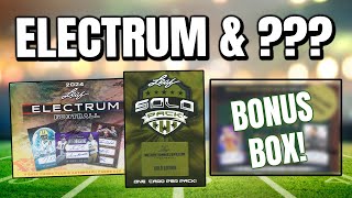 HOBBY VS SOLO PACKS  2024 Leaf Electrum Football Boxes with BONUS Review [upl. by Assin755]