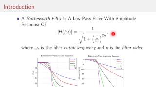 Butterworth Filter  01  Introduction [upl. by Kinsler309]