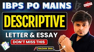 🔥 Master the Descriptive Section  Score 20  IBPS amp SBI PO Mains 2024  Rajan [upl. by El]