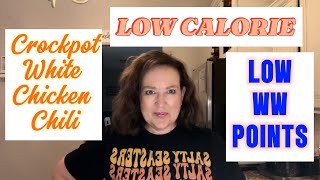 How to Cook Crockpot White Chicken Chili  Low calorie n Low WW Pts  Easy Recipe  Weightloss [upl. by Milas]