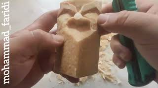 wood spirit carving wood carving eyes wood carving knife wood carving Wood carving for beginners [upl. by Vikki]