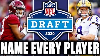 Can you name EVERY PLAYER DRAFTED in the 2020 NFL Draft [upl. by Lyall745]