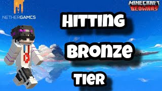 Hitting Bronze Tier In Nethergames  Minecraft Nethergames bedwars gameplay [upl. by Anuait]