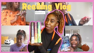 Reading my favorite book series to celebrate Halloween  Blackoween Reading Vlog [upl. by Haleak413]