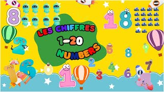 les chiffres en anglais et français numbers 120 in french and english [upl. by Aklog]