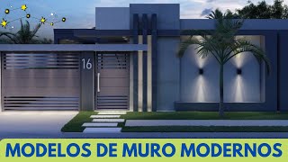 ✔ FACHADAS DE MUROS SIMPLES E MODERNOS [upl. by Annavoeg286]