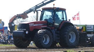 Case IH MX200 Soen Pulling The Heavy Sledge at Hobro Pulling Arena 2018  Tractor Pulling Denmark [upl. by Allwein251]