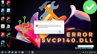 👨‍🔧 Solucionar el error MSVCP140dll  Fácil y rápido en Windows 10 amp 11 [upl. by Nirra]