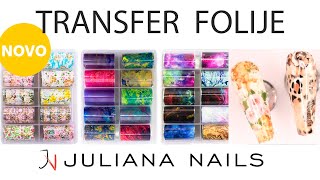 Nail Transfer Foil  Transfer folije za nokte  Juliana Nails [upl. by Yessak]