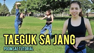 POOMSAE TAEGUK 4 SA JANG TUTORIAL  Samery Moras Taekwondo [upl. by Ennoitna]