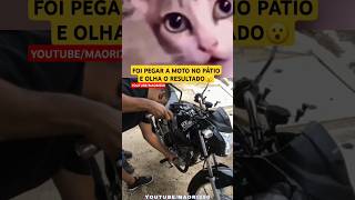 PEGOU A MOTO NO PÁTIO COM AREIA NO MOTOR😬😮🤔 canalmaori250 yamaha maorivlog automobile memes [upl. by Keane125]