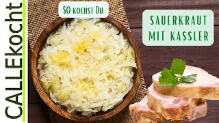 Kassler mit Sauerkraut und Kartoffeln Super saftiger Auflauf Rezept [upl. by Edmee]