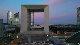 La Défense Paris France Paul Kalkbrenner  Te Quiero DRONE 4K [upl. by Aretina]