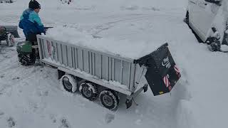 Teil 7 Fendt 1050 Vario elektrisch 15 Eigenbau Drift i Schnee und Schneetransport mit Fliegl ASW [upl. by Nihi361]