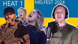 Melodifestivalen 2024  Heat 1 REACTION To All Songs [upl. by Koy]