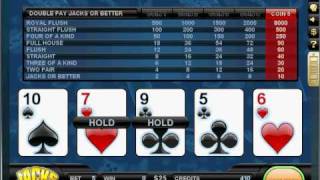 Video Poker  Free Online Games  Gamescom  Jacks or Better [upl. by Vona735]