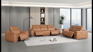 DivanItalia 9762 6Piece Leather Power Reclining Sofa Set with 5 Power Recliners  Assembly Video [upl. by Oivatco423]