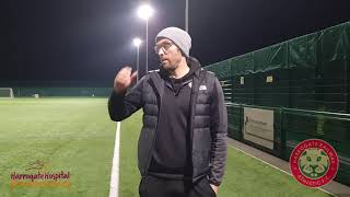 011124 Ilkley Town AFC 31 Harrogate Railway Athletic postmatch interview [upl. by Yecal]