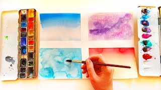 Easy Watercolor Background Techniques Ideas For Lettering  Painting For Beginners [upl. by Alig]