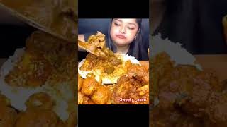 SPICY WHOLE CHICKEN CURRYRICE EGG CURRY🔥shorts asmr asmreating mukbang [upl. by Emolas845]