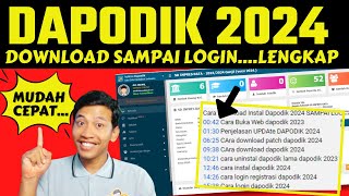 Cara Download Instal Dapodik 2024 SAMPAI LOGIN LENGKAP  BONUS PENJELASAN DAPODIK 2024 [upl. by Aij]