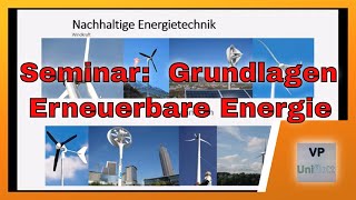 Seminar Grundlagen Erneuerbare Energien [upl. by Sari]