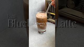 Iced Blueberry Latte with easy way [upl. by Ydnac]