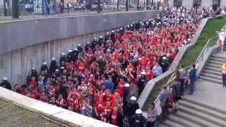 Widzew Łódź amp Ruch Chorzów fans in Kraków  26 4 2013 [upl. by Kcim]