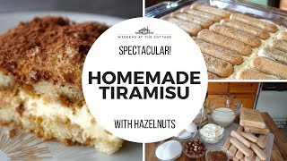 HOMEMADE TIRAMISU with Frangelico amp toasted hazelnuts [upl. by Aihsenyt]