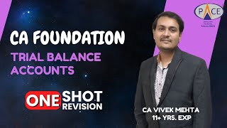 Trial Balance  CA Foundation Account Jan’25  One Shot by CA Vivek Мehta PACE Indore [upl. by Delle]